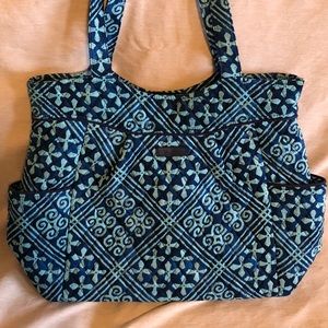 Vera Bradley Pleated tote in Cuban Tiles print